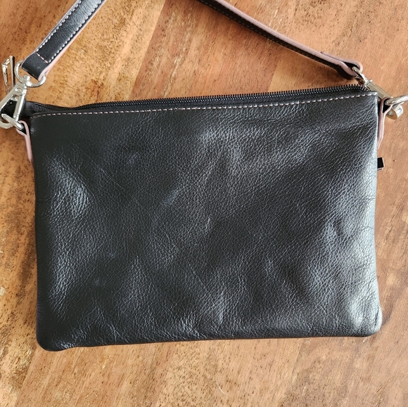Lodis Audrey Black Pebbled Leather Crossbody Bag - Picture 5 of 12